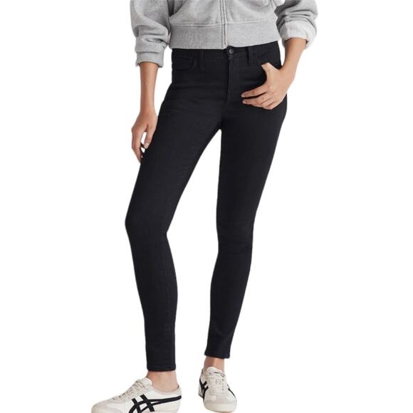 Madewell 9" High Rise Skinny Jeans in Washed Black sz 24 Stretch Denim Classic - Picture 1 of 11